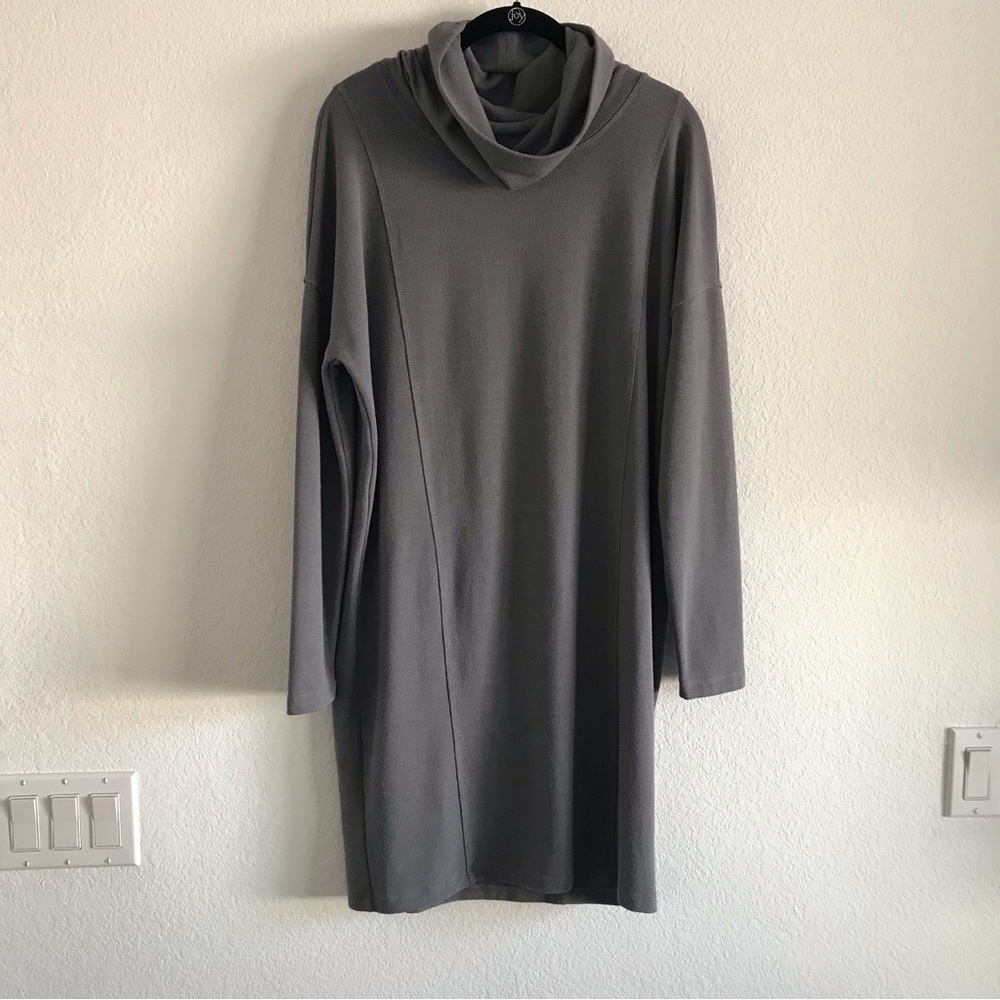 Grey Cabi Cowl Neck Sweater Dress M
